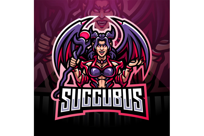 Succubus esport mascot logo design By Visink | TheHungryJPEG