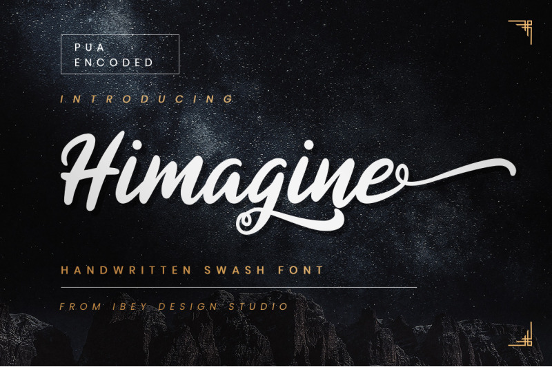 Himagine Handwritten Swash Font By Ibey Design TheHungryJPEG