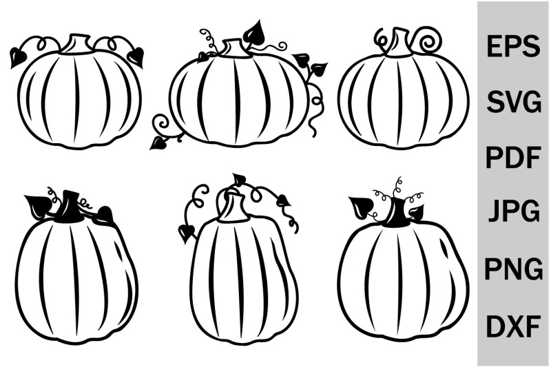 Autumn pumpkin template, svg bundle, cutting file By LesinkaVector ...