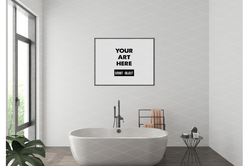 Interior scene_artwork background_frame mockup By Elmil Design ...