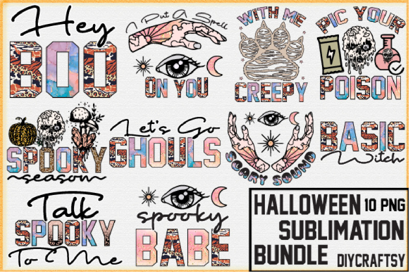 Halloween Sublimation Bundle By Jasim | TheHungryJPEG