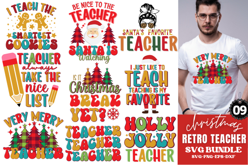 Teacher Christmas SVG Bundle By DESIGNS DARK | TheHungryJPEG