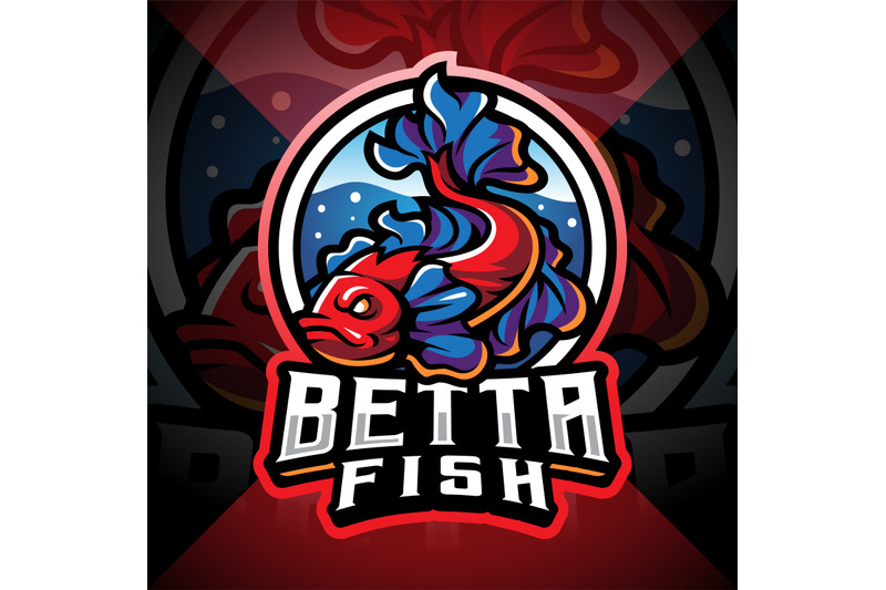 Betta Fish Esport Mascot Logo By Visink 