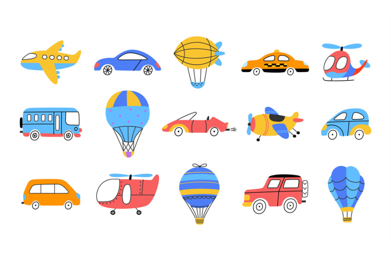 forms of transportation clipart for kids