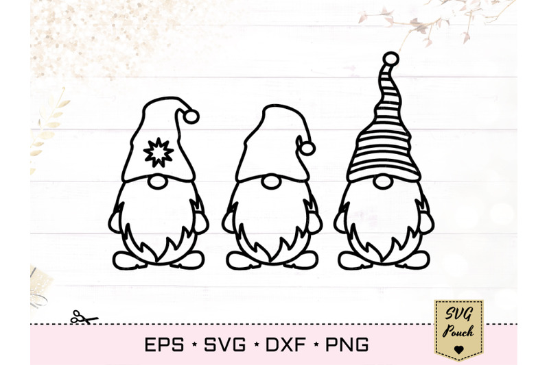 Gnomes Outline Svg By SVGPouch | TheHungryJPEG