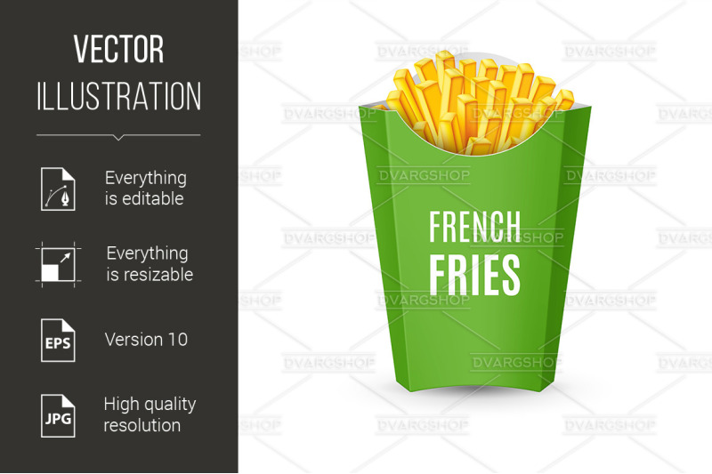 Packaging for French Fries By DvargShop