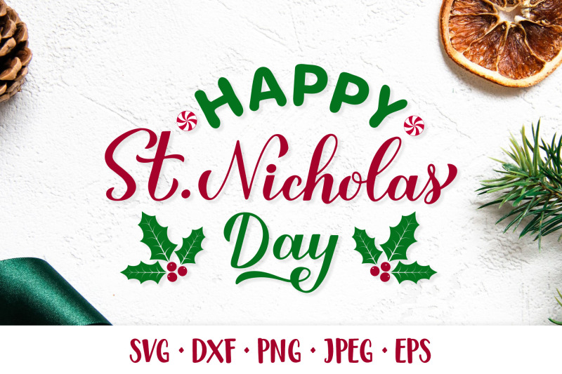 Happy St. Nicholas Day SVG. Saint Nicholas Day By LaBelezoka ...