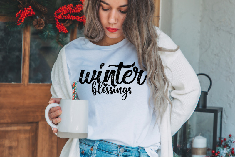 winter blessings svg By orpitaroy | TheHungryJPEG