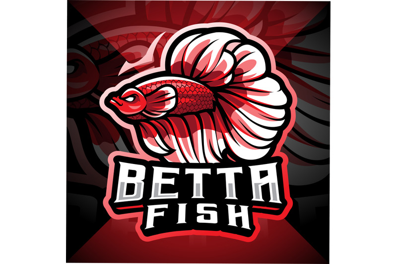 Betta fish esport mascot logo By Visink | TheHungryJPEG