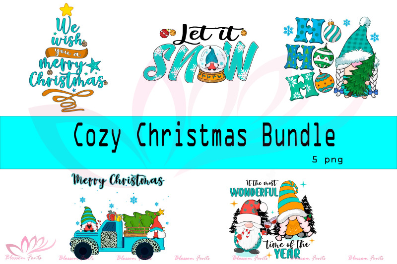 Cozy Christmas Bundle By BlossomFonts | TheHungryJPEG