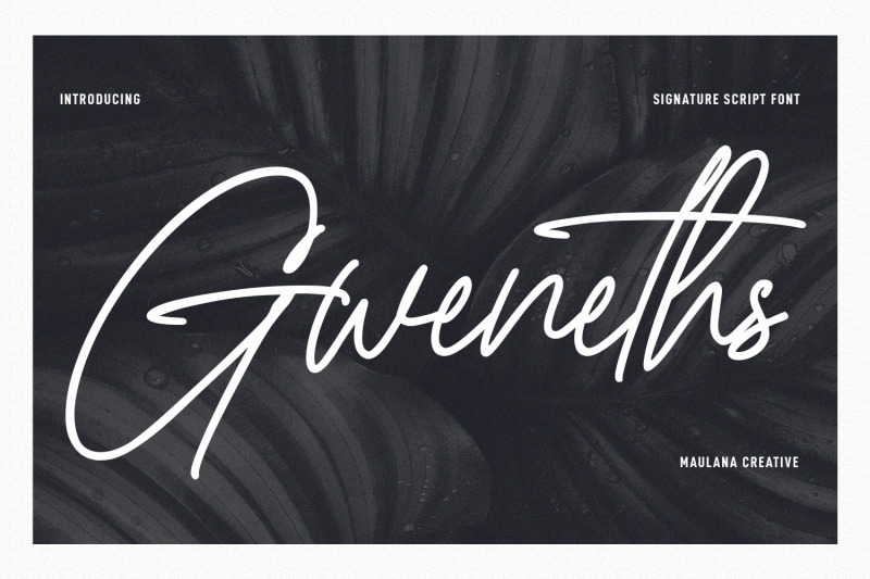 Gweneths Signature Script Font By Maulana Creative | TheHungryJPEG