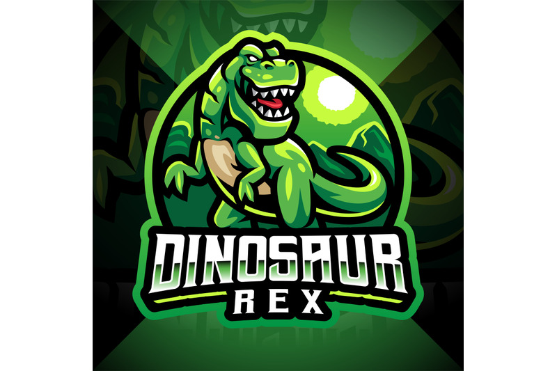 Dinosaur esport mascot logo design By Visink | TheHungryJPEG