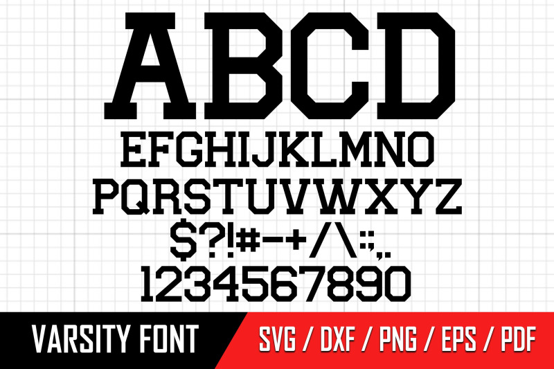 Varsity Font Svg, College Font Svg, Sports Font Svg, Jersey Font Svg By ...