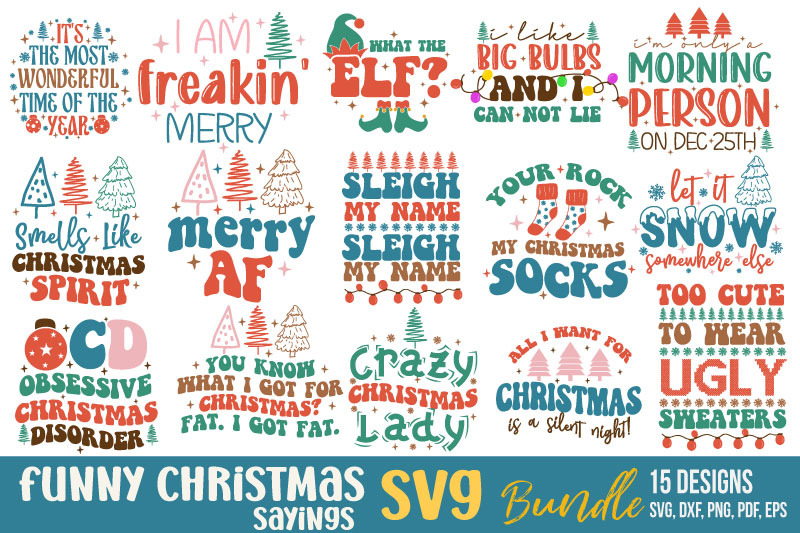 Funny Christmas svg bundle, christmas svg By artstudio | TheHungryJPEG