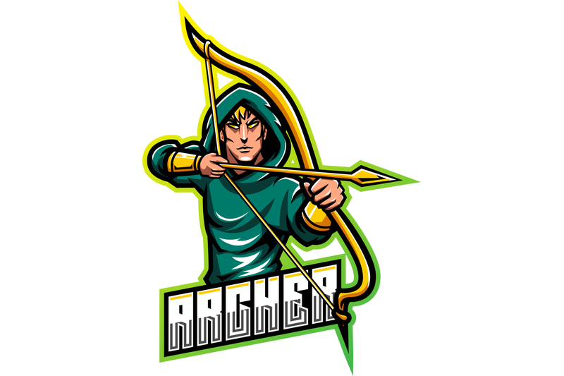 Archer esport mascot logo design By Visink | TheHungryJPEG