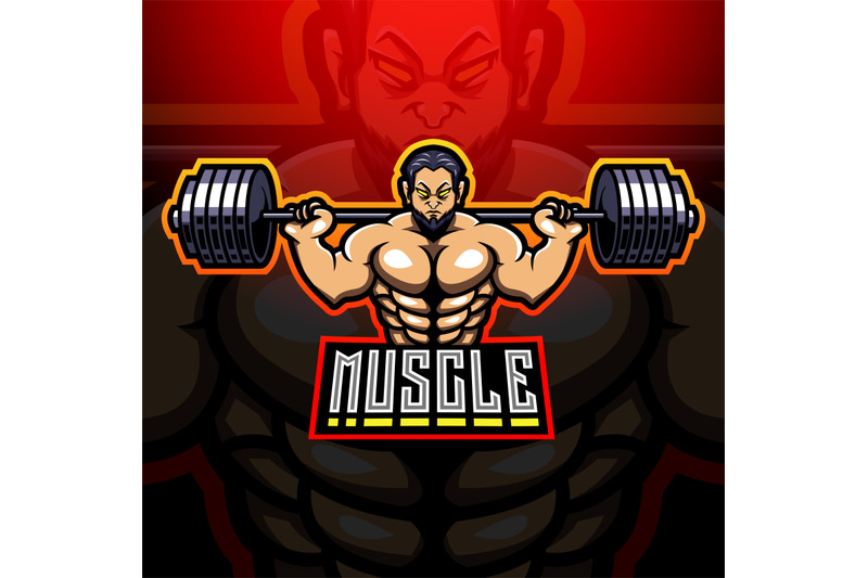 Muscular Man Mascot Logo Design By Visink 