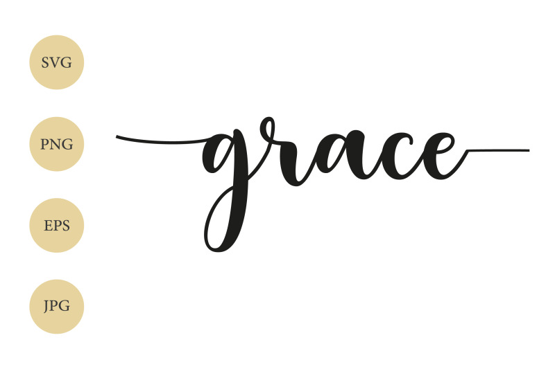 Grace SVG, Grace with tails, Grace Cut File, Grace Silhouette By ...