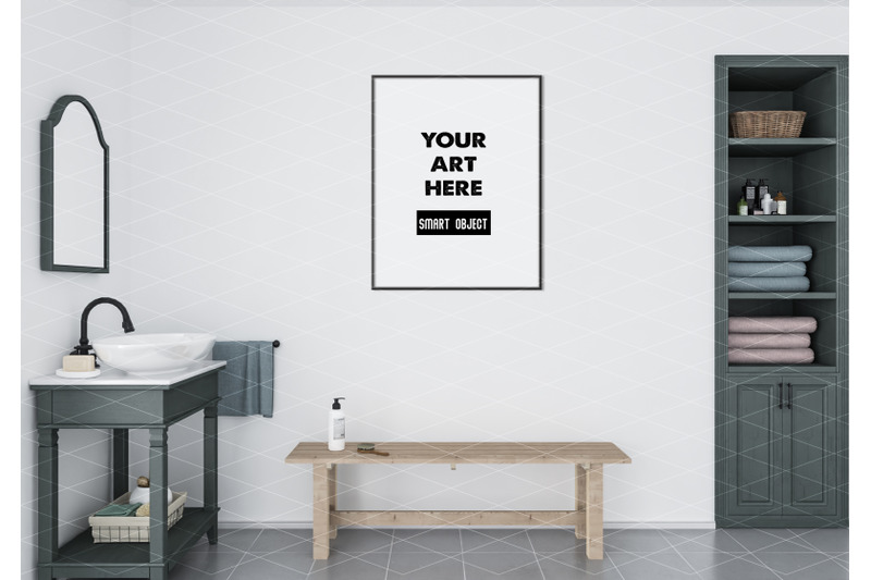 Interior scene_artwork background_frame mockup By Elmil Design ...