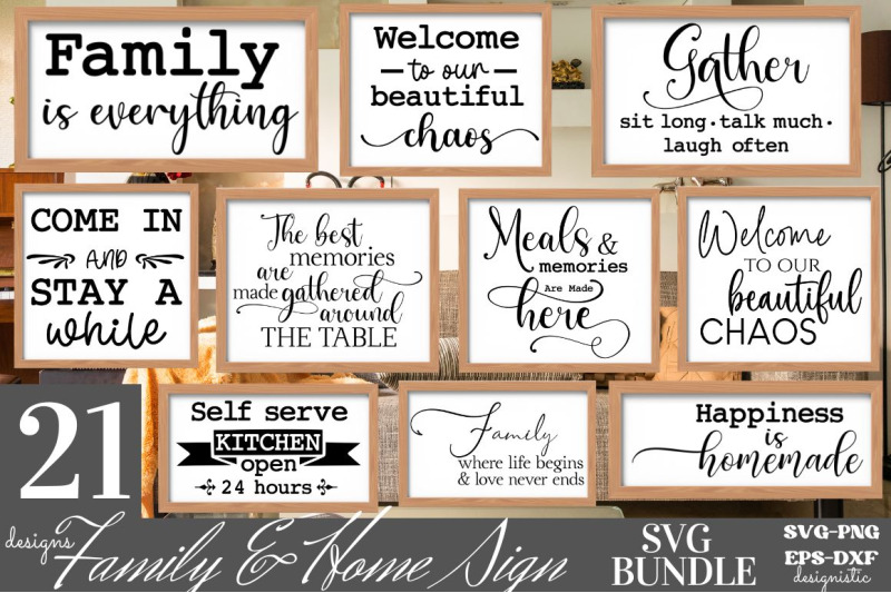 Farmhouse Home Sign SVG Bundle By DESIGNS DARK | TheHungryJPEG