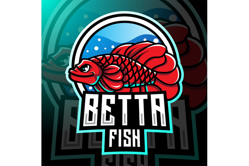 Betta fish esport mascot logo By Visink | TheHungryJPEG