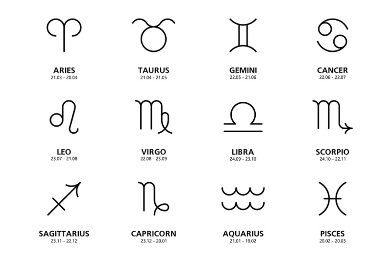 Astrological Zodiac signs By Volyk | TheHungryJPEG