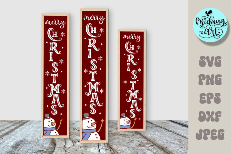 Merry Christmas porch sign svg, Christmas Vertical Outdoor Porch By ...