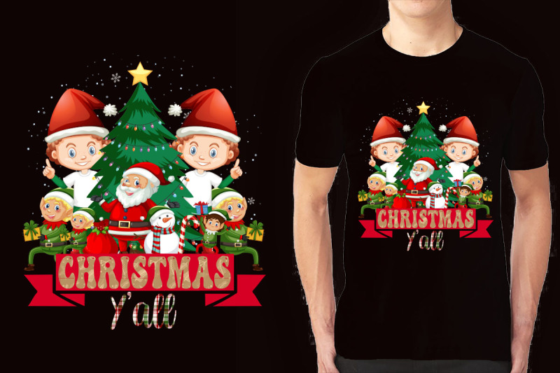 Christmas illustration T-shirt Design By Designgallery65 ...