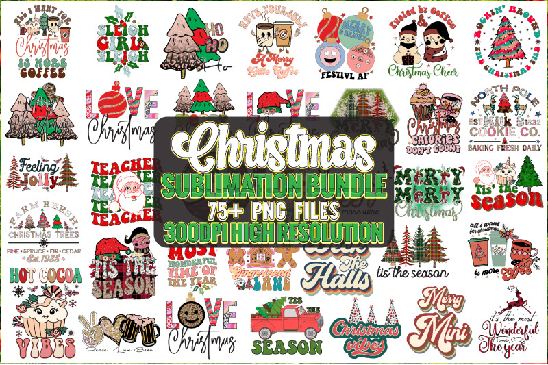 Big Christmas sublimation Bundle By Jasim | TheHungryJPEG