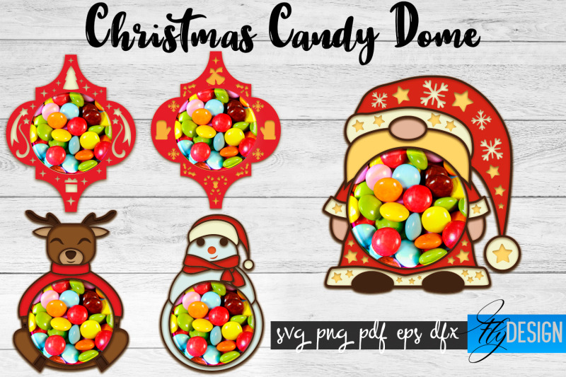 Candy Dome SVG | Candy Holders SVG | Treat Box SVG By Fly Design