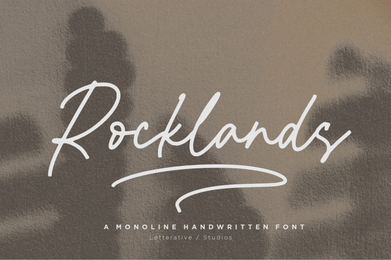 Rocklands Monoline Handwritten Font By Letterative Studio | TheHungryJPEG