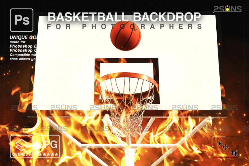 Basketball Backdrop, Sports Digital Background, Photoshop overlay By ...