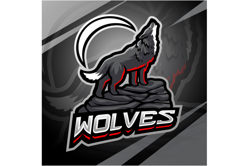 Wolves esport mascot logo design By Visink | TheHungryJPEG