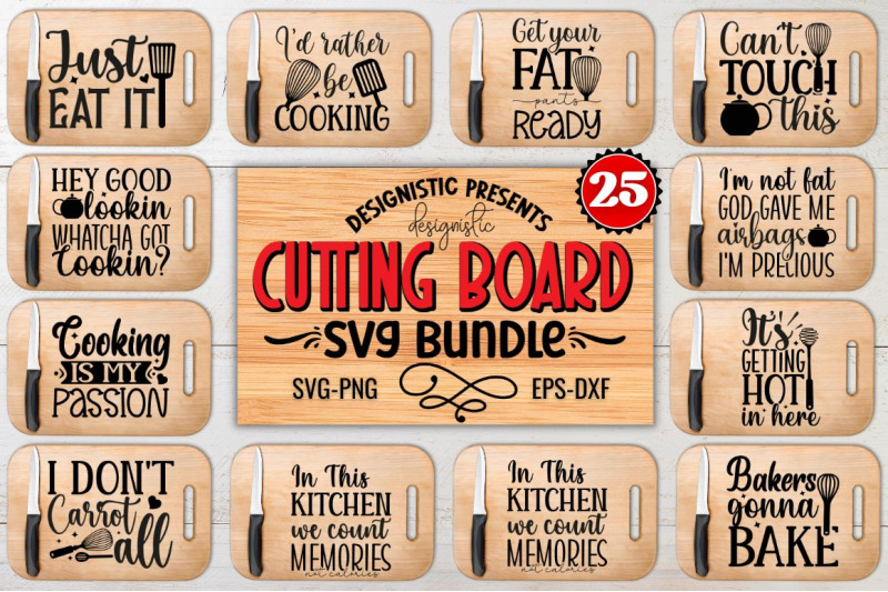 Cutting Board SVG Bundle By DESIGNS DARK | TheHungryJPEG