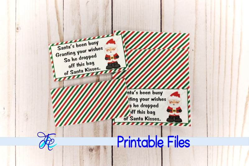 Santa Kisses Bag Topper By Family Creations 