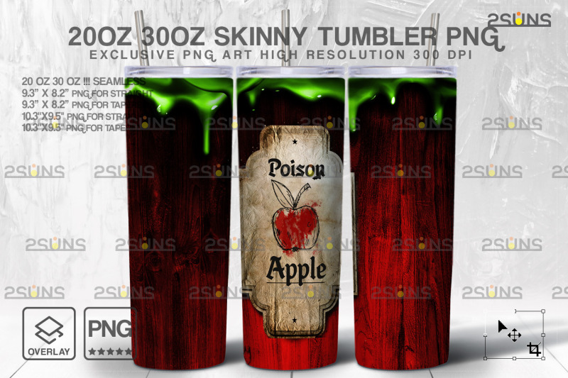 20oz Apple Juice Spooky Potion Skinny Tumbler Design By 2SUNS ...