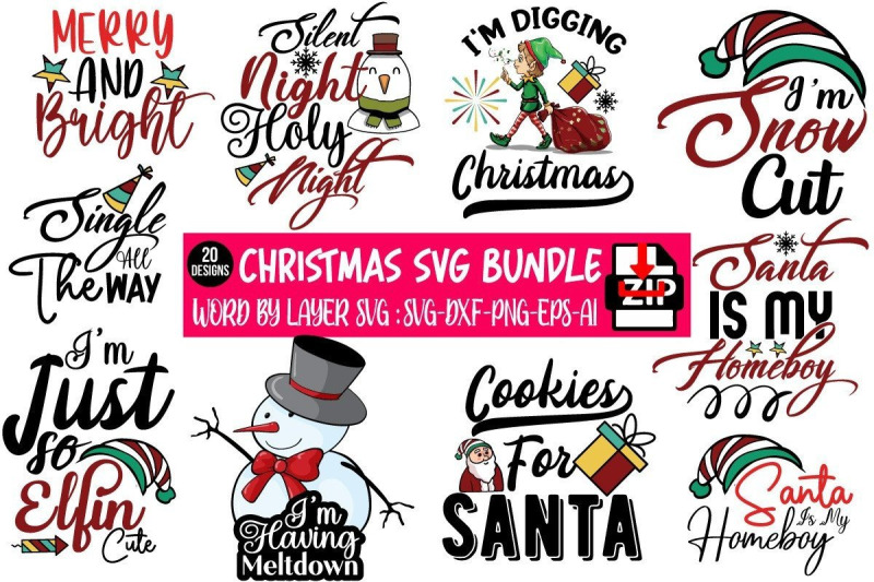 Christmas svg BUNDLE By Creative Design | TheHungryJPEG