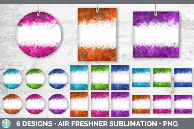 Bright Colors Air Freshener | Sublimation Designs Bundle By Enliven ...