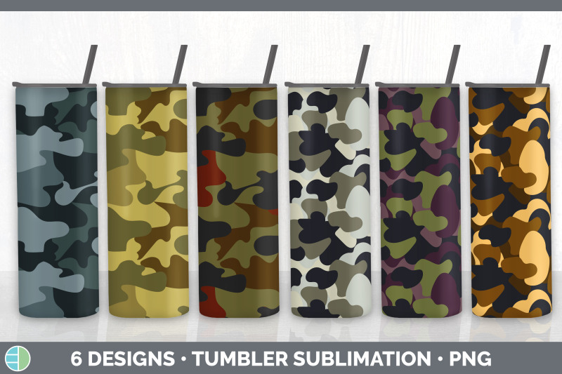 Camo Tumbler Sublimation Bundle By Enliven Designs | TheHungryJPEG