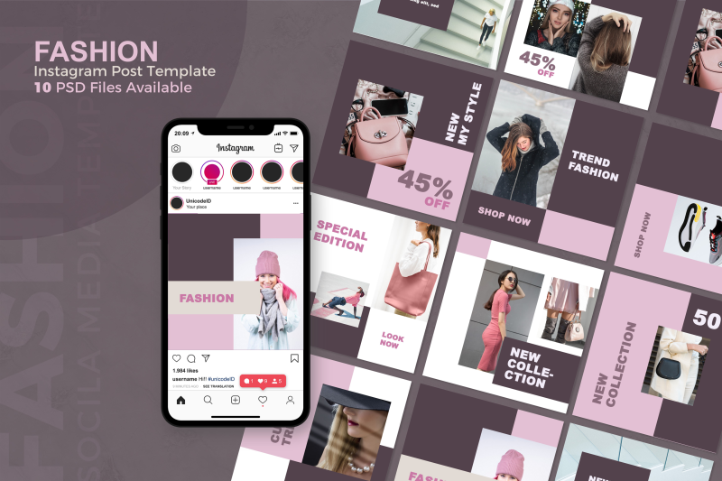 Fashion - Instagram Post Template By Unicode Studio | TheHungryJPEG