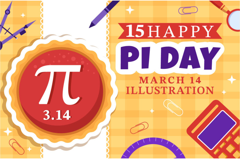 15 World Pi Day Illustration By denayunethj | TheHungryJPEG