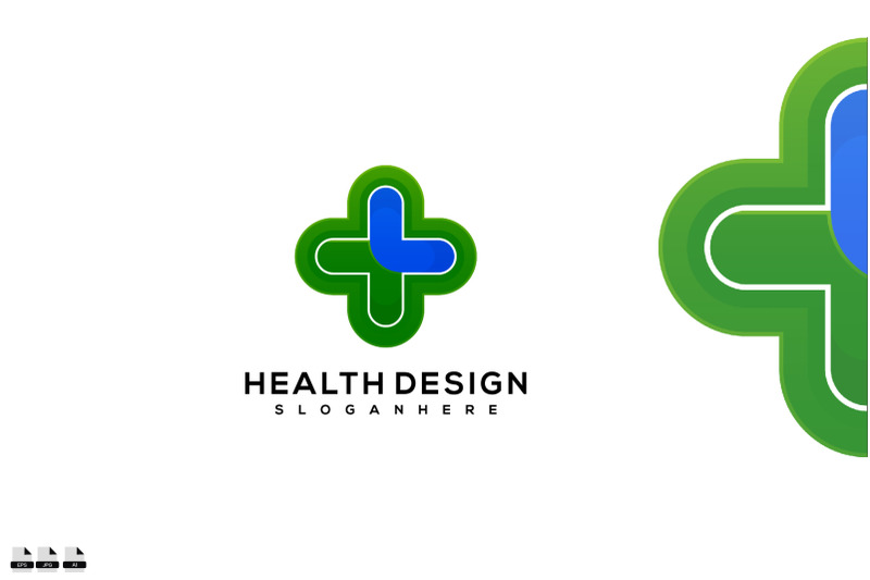 Health design vector logo icon illustration By NorinHood | TheHungryJPEG