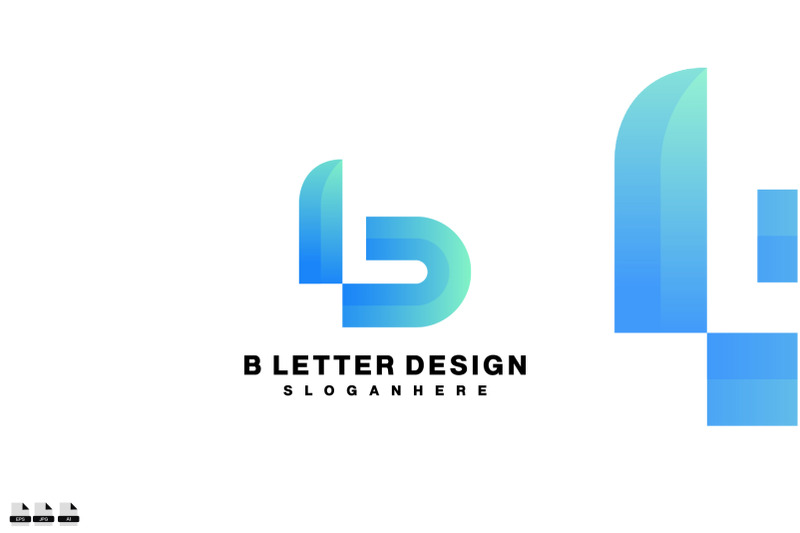 Letter B Symbol Logo Gradient Colorful By NorinHood | TheHungryJPEG