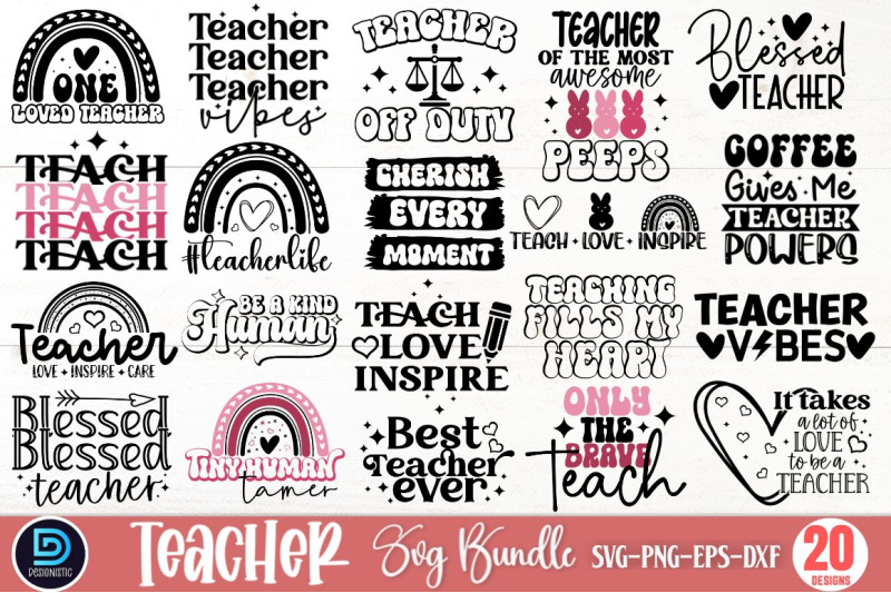 Teacher Svg Bundle By Designs Dark 