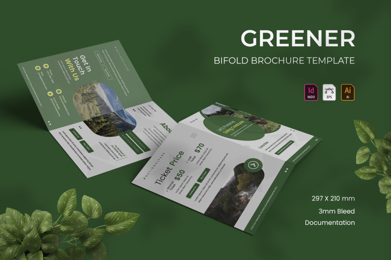 Greener - Bifold Brochure By Vunira | TheHungryJPEG