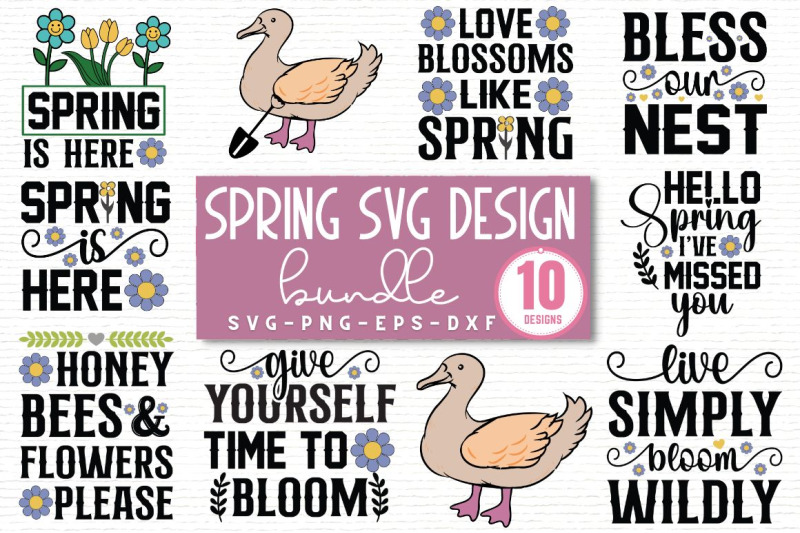 Spring SVG Bundle By DESIGNS DARK | TheHungryJPEG