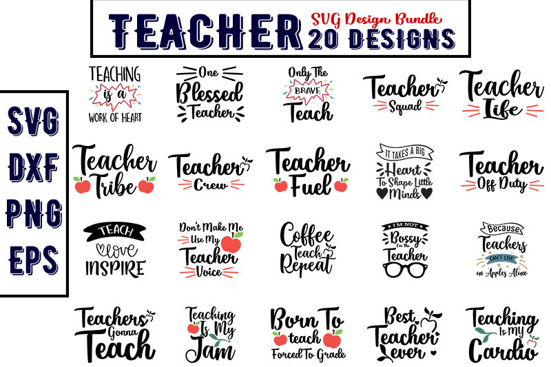 Teacher SVG Bundle By srbesu | TheHungryJPEG