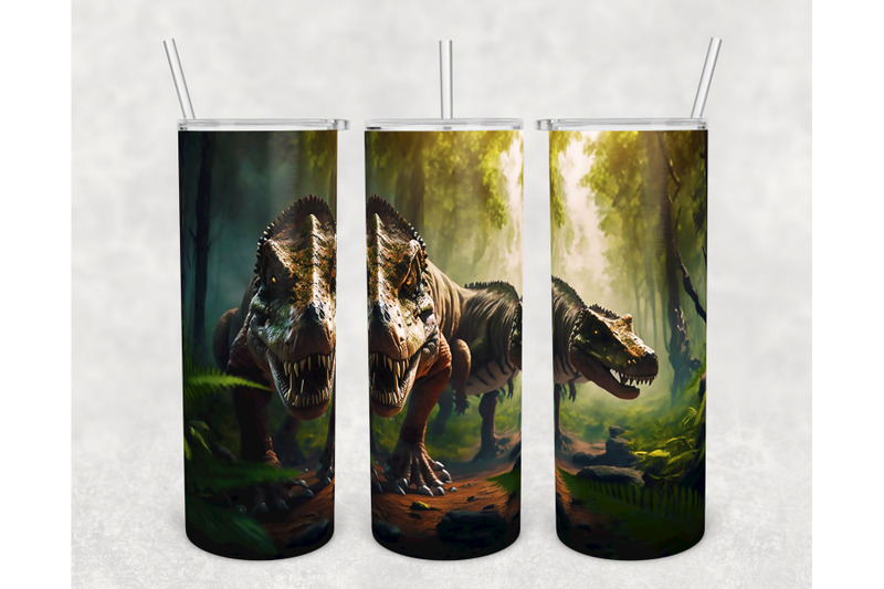 T-Rex Tumbler Wrap, 20 Oz Skinny Tumbler Tyrannosaurus Sublimation PNG ...