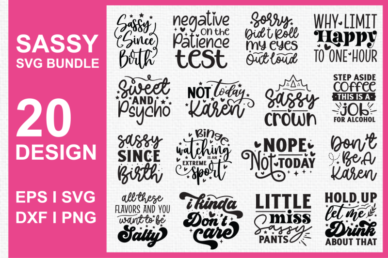 Sassy Svg Bundle By creativesvgzone | TheHungryJPEG