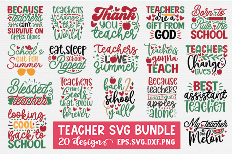 Teacher Svg Bundle By creativesvgzone | TheHungryJPEG