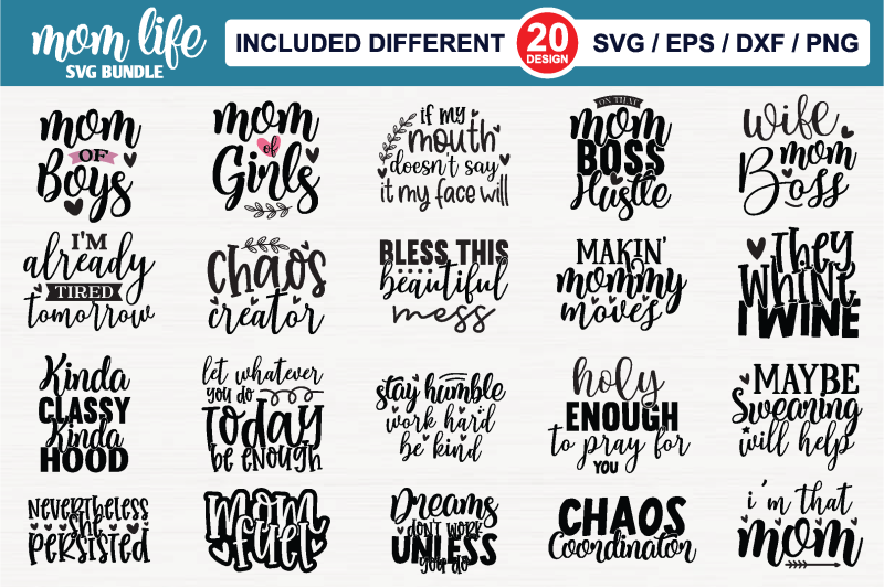 Mom Life SVG Bundle By creativesvgzone | TheHungryJPEG